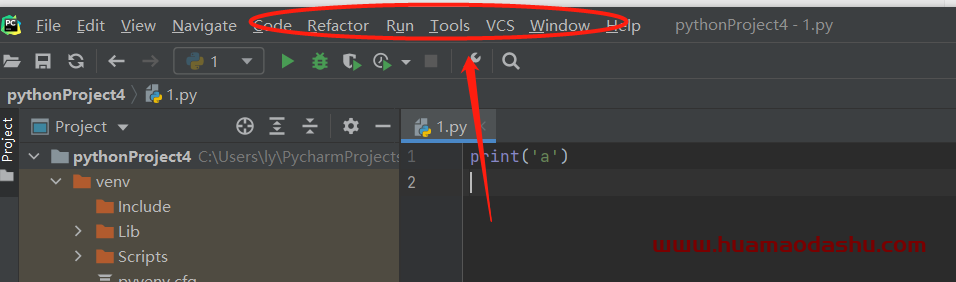 pycharm菜单栏中缺少tools工具